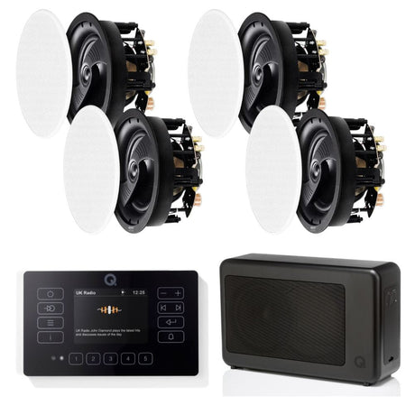 Q Acoustics E120 6.5" Ceiling Speaker HiFi System with Subwoofer - K&B Audio