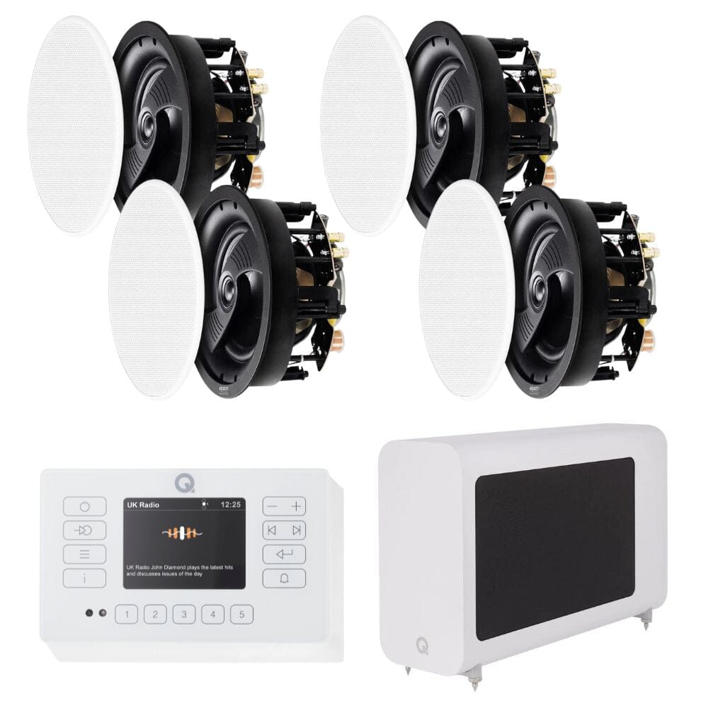 Q Acoustics E120 6.5" Ceiling Speaker HiFi System with Subwoofer - K&B Audio