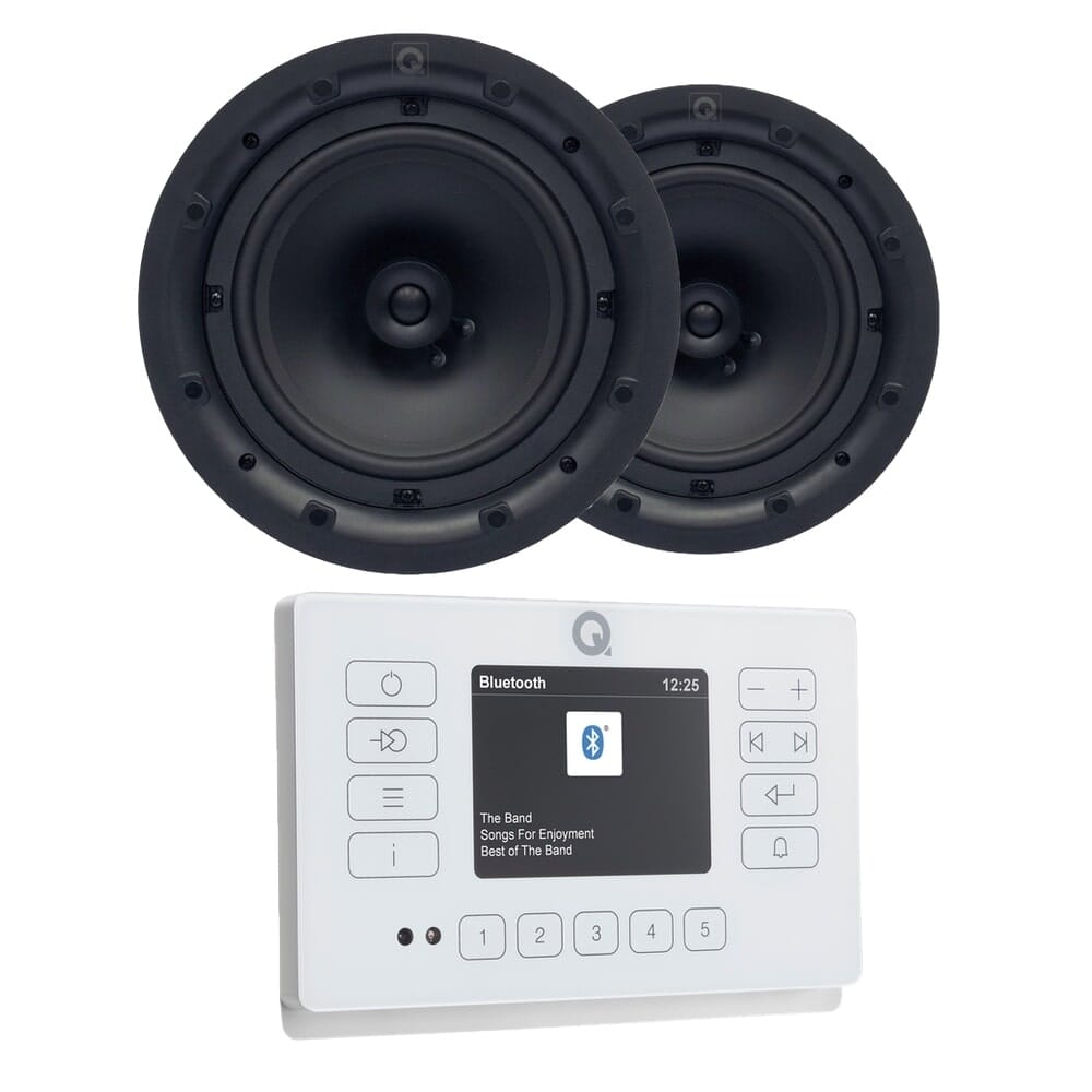 Q Acoustics E120 6.5" In Wall Speaker HiFi System with Bluetooth/DAB+/FM - K&B Audio