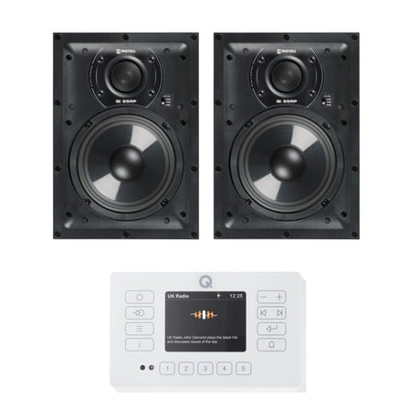 Q Acoustics E120 6.5" In Wall Speaker HiFi System with Bluetooth/DAB+/FM - K&B Audio