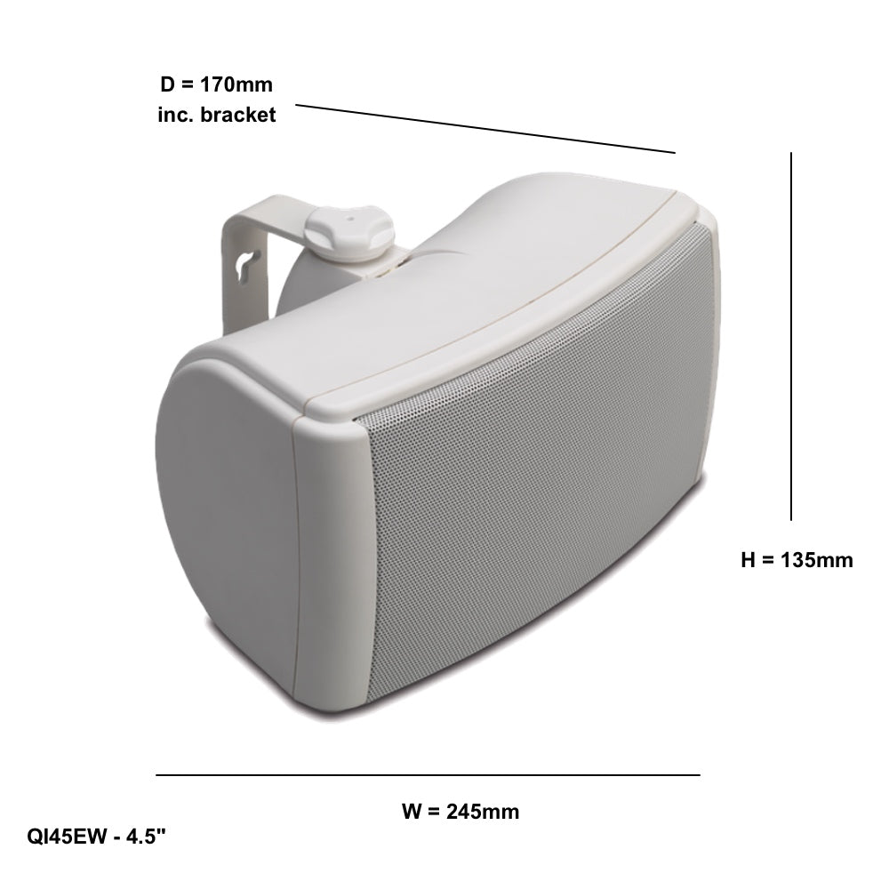 [OPEN BOX] Q Acoustics QI45EW 4.5" Outdoor Speaker (Each) - White - K&B Audio