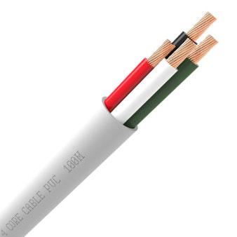 QED QX16/4 - 4 Core Speaker Cable - PVC - White (100m) - K&B Audio