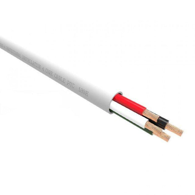 QED QX16/4 - 4 Core Speaker Cable - PVC - White (300m) - K&B Audio