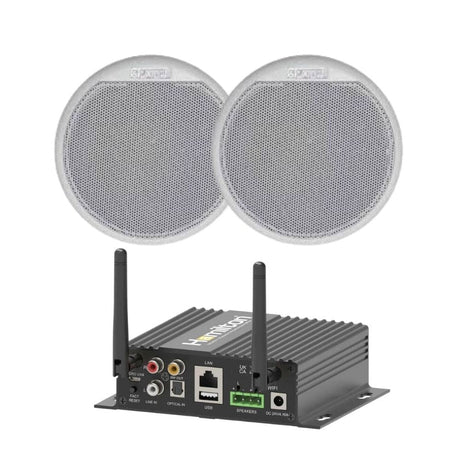 Hamilton WSA50+ Sauna / Wet Room Ceiling Speaker System with WiFi + Bluetooth - K&B Audio