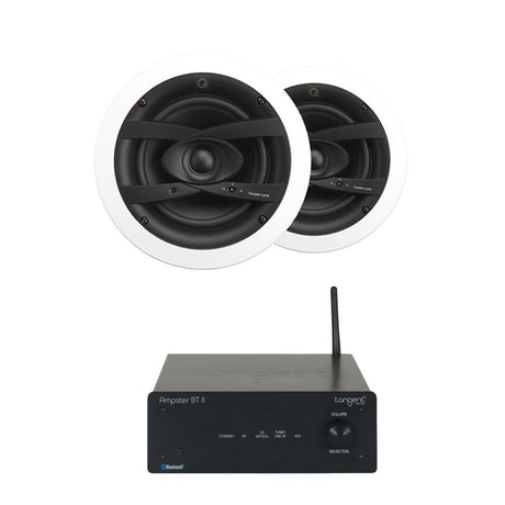 Tangent Ampster BT II Bluetooth Amplifier with Q Acoustics 6.5" Bathroom Ceiling Speaker - K&B Audio
