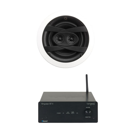 Tangent Ampster BT II Bluetooth Amplifier with Q Acoustics 6.5" Bathroom Ceiling Speaker - K&B Audio