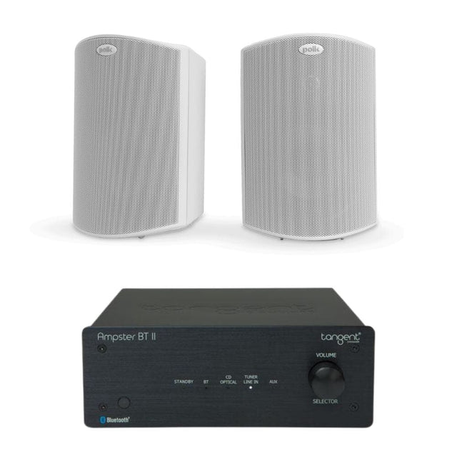 Tangent Ampster BT II with Polk Audio Atrium 4 Outdoor Speakers - K&B Audio