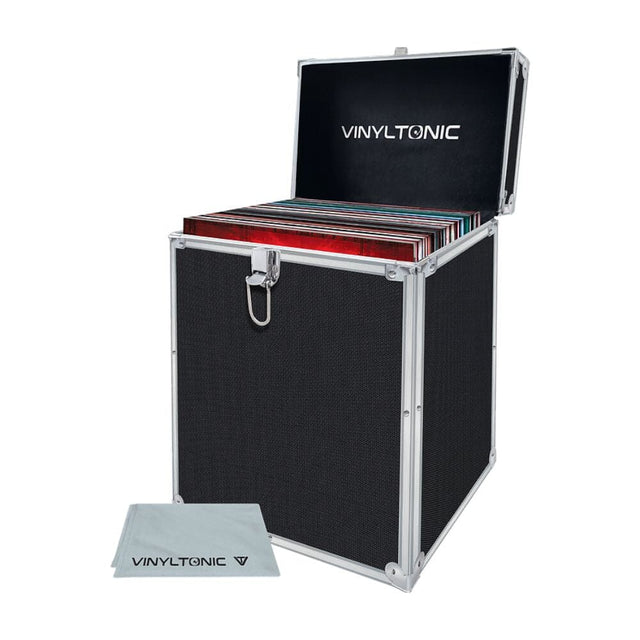 Vinyl Tonic 12" Vinyl Record Storage Case + FREE Cleaning Cloth - K&B Audio