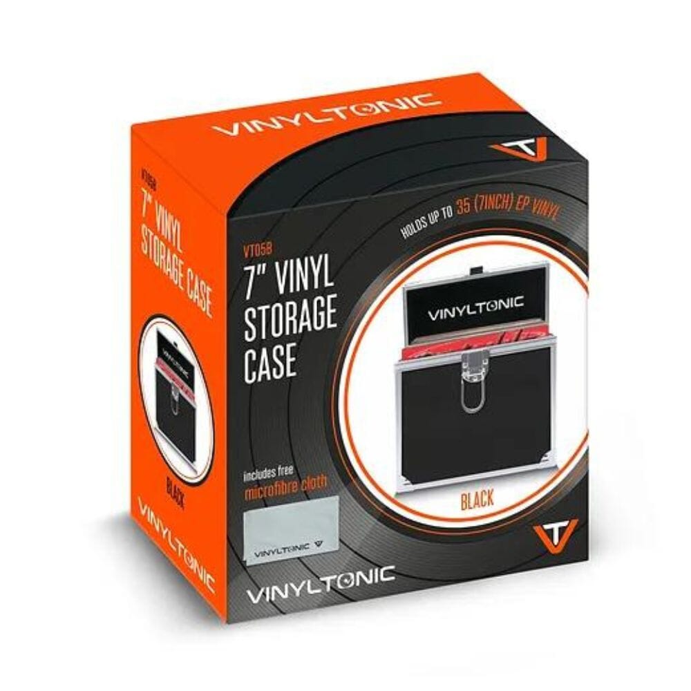 Vinyl Tonic 7" Vinyl Record Storage Case + FREE Cleaning Cloth - K&B Audio