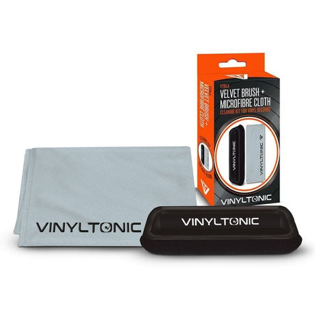 Vinyl Tonic VT04A Velvet Record Brush + Microfibre Cloth - K&B Audio