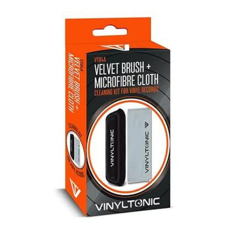 Vinyl Tonic VT04A Velvet Record Brush + Microfibre Cloth - K&B Audio