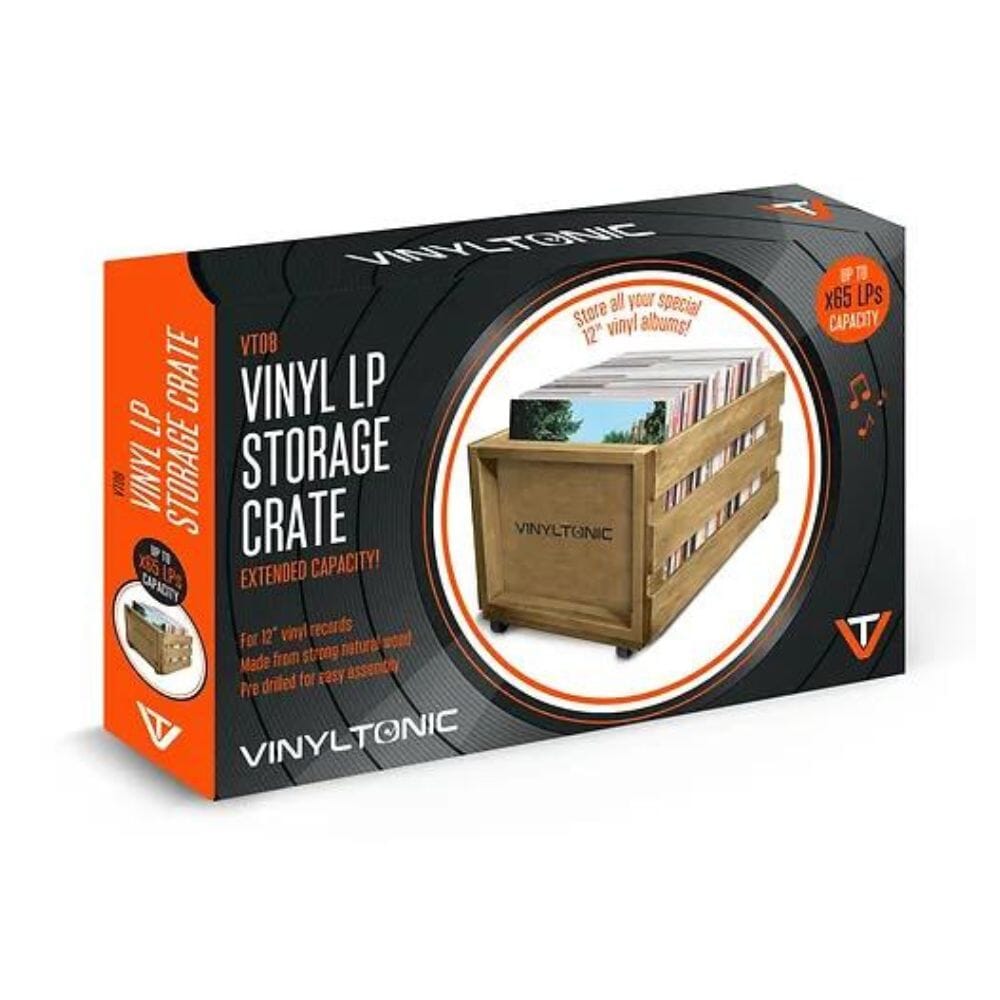 Vinyl Tonic VT08 Vinyl LP Record Storage Crate - Holds 65 LP's - K&B Audio