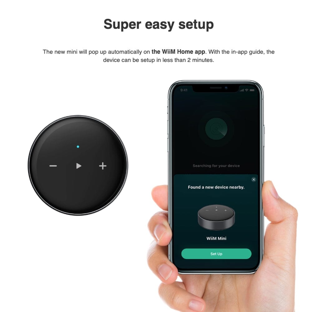 WiiM Mini WiFi Music Streamer with Multiroom, Airplay 2, Spotify Connect & Alexa - K&B Audio